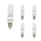 Bulbrite 50W Dimmable Frost T4 Mini-Candelabra E11 Halogen Light Bulbs, 5PK 860797 - alternate 1